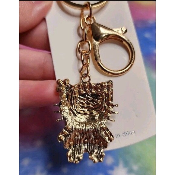 Hello Kitty Black Dress Rhinestone Keychain With Clip Bling Sanrio Character - Picture 3 of 3